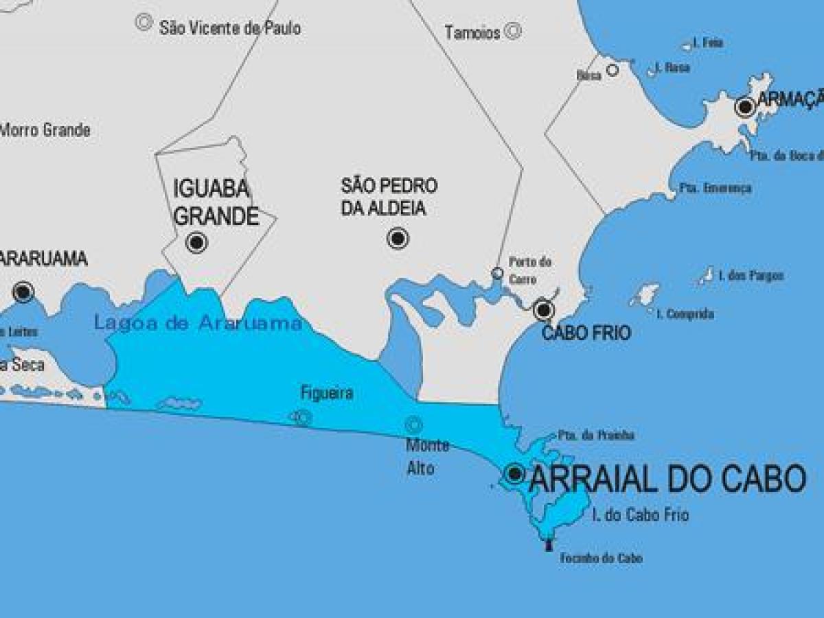 Žemėlapis Arraial do Cabo savivaldybė