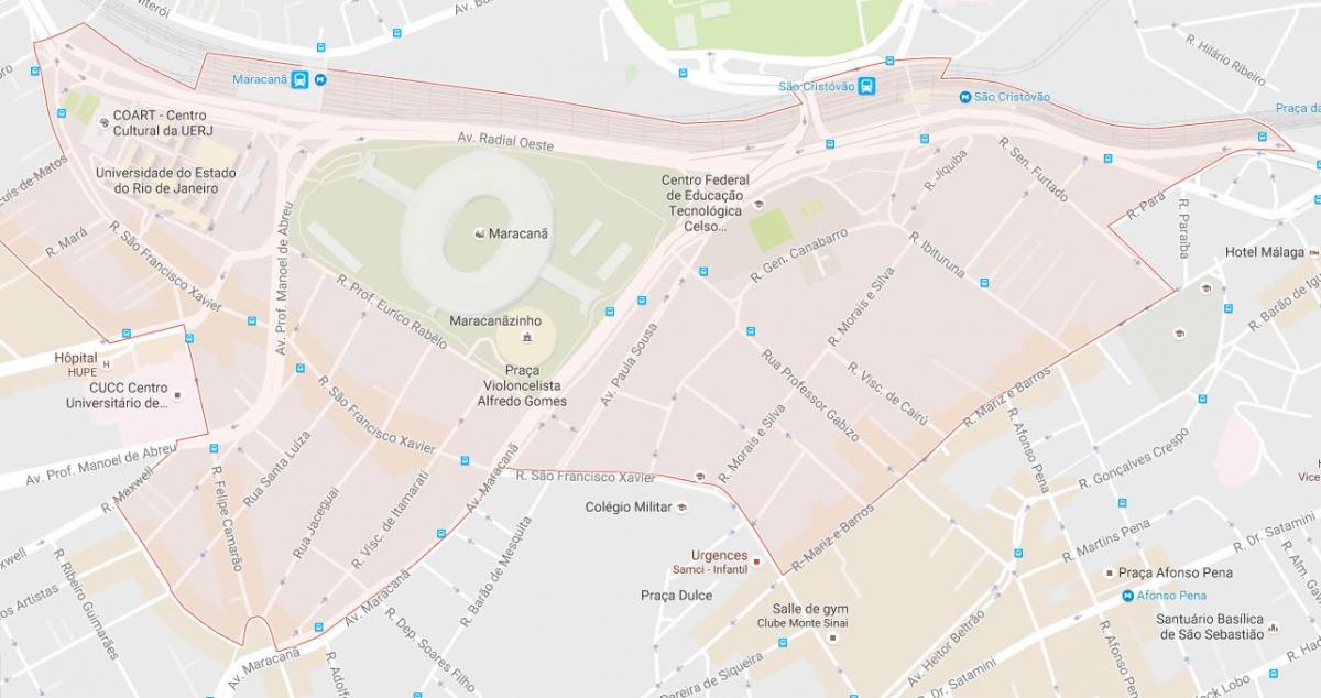 Žemėlapis bairro Maracanã