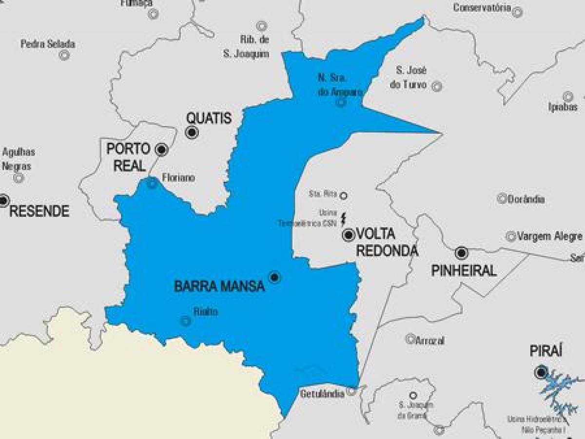 Žemėlapis Barra Mansa savivaldybė