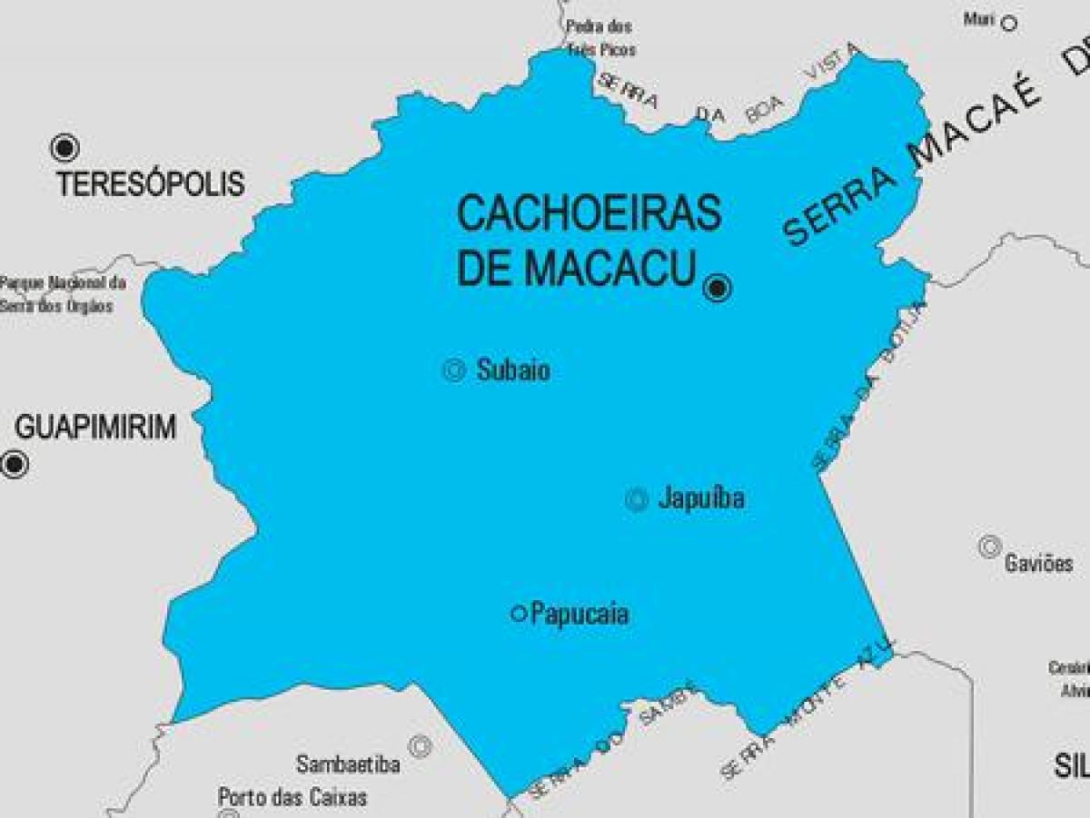 Žemėlapis Cachoeiras de Macacu savivaldybė