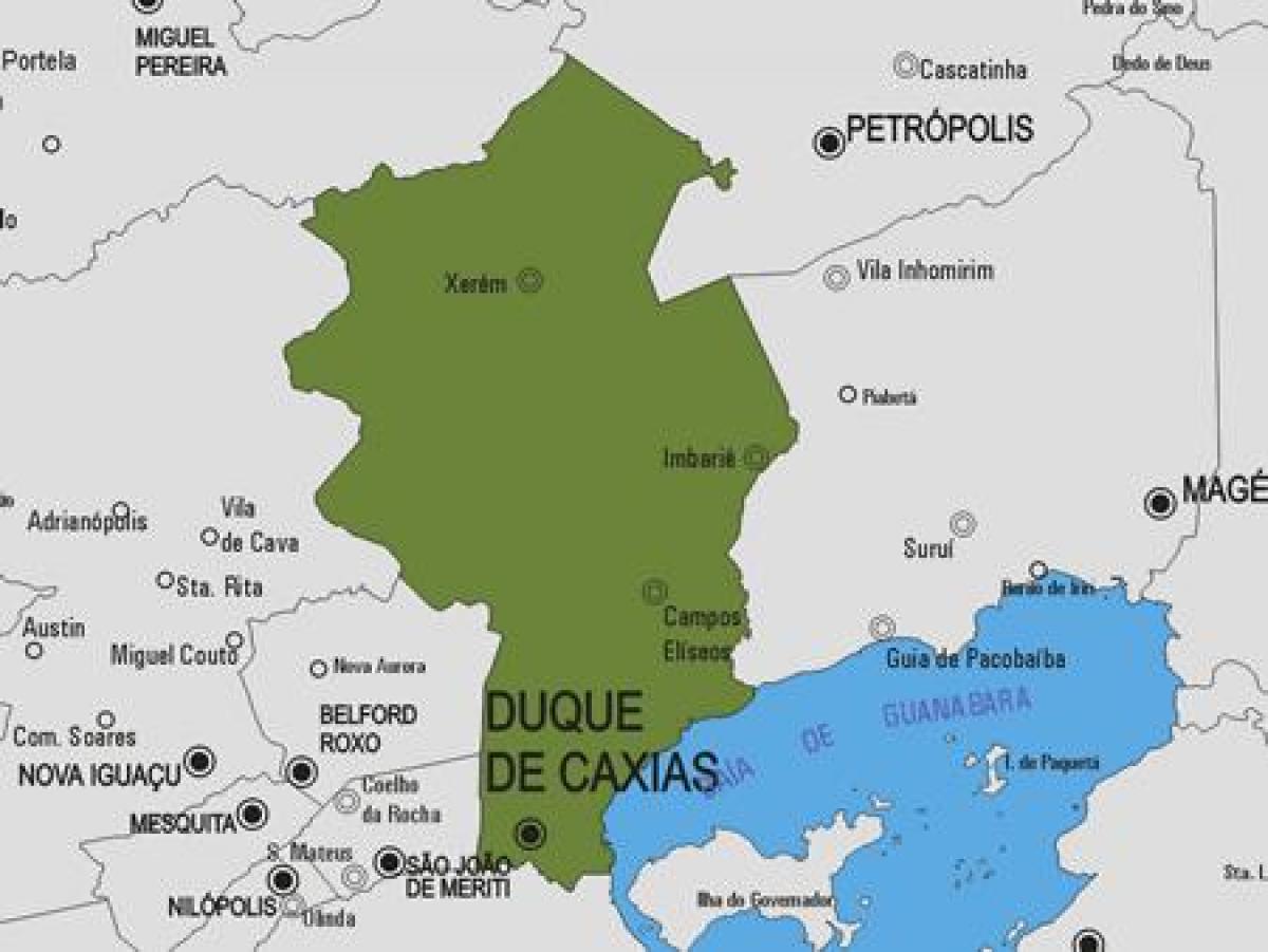 Žemėlapis Duque de Caxias savivaldybė