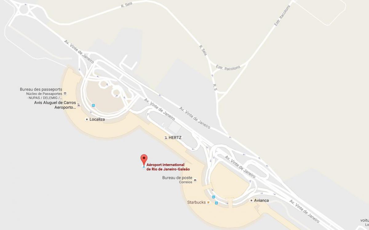 Žemėlapis Galeão oro uostas