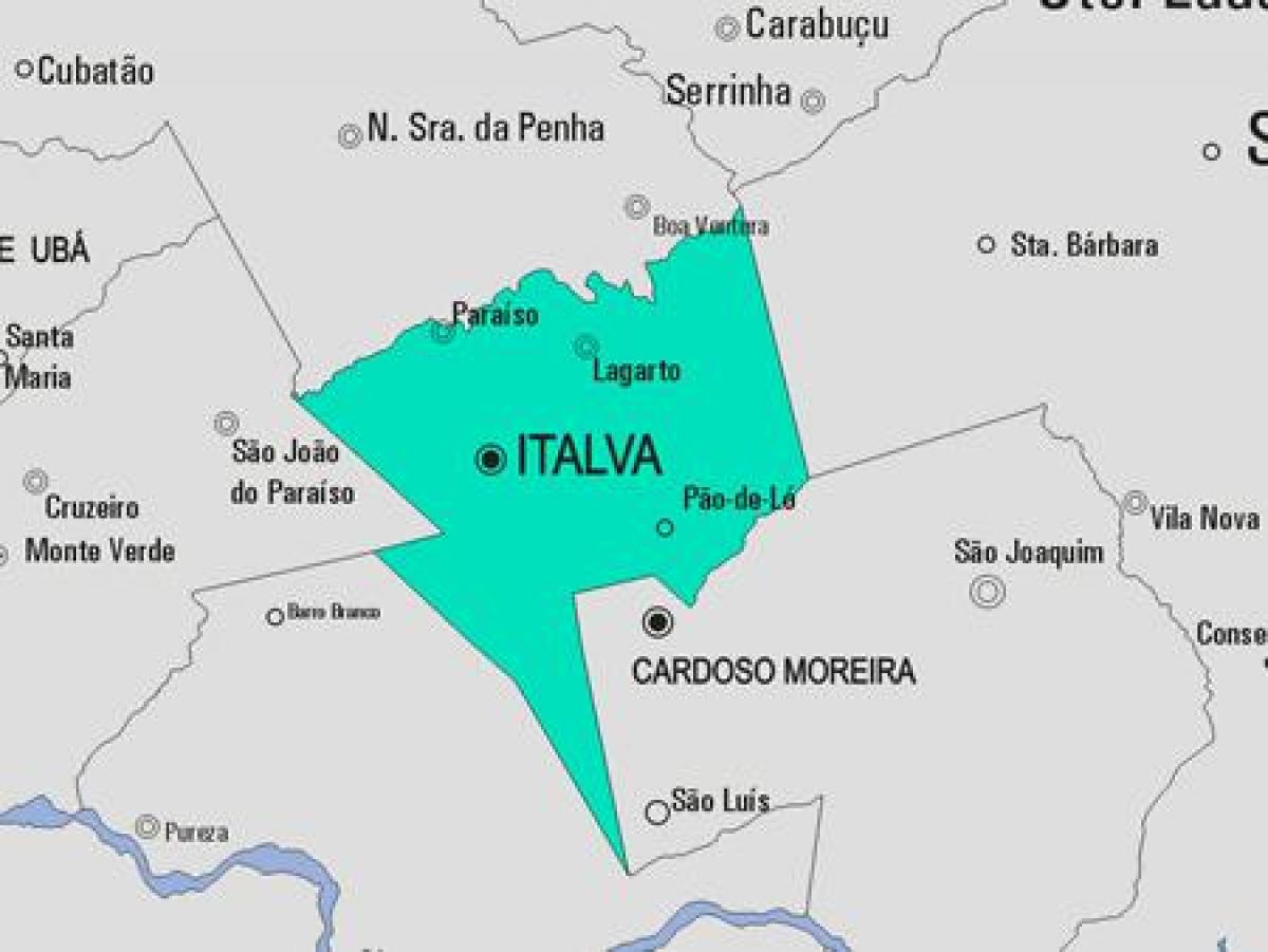 Žemėlapis Italva savivaldybė