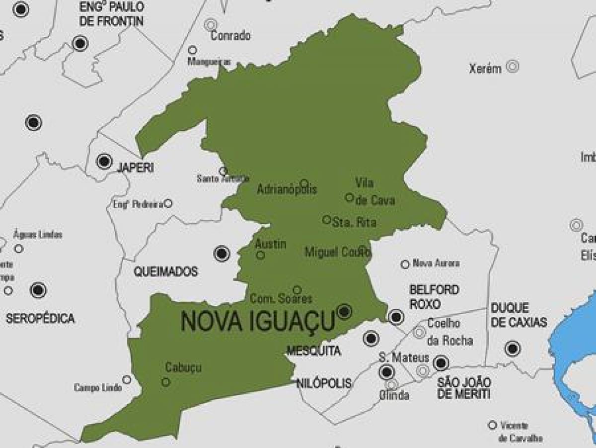 Žemėlapis Nova iguaçu national park savivaldybė