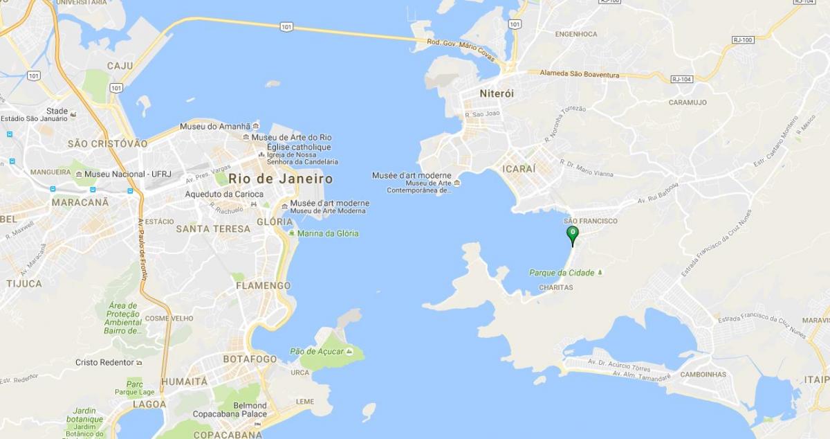 Žemėlapis paplūdimio Charitas