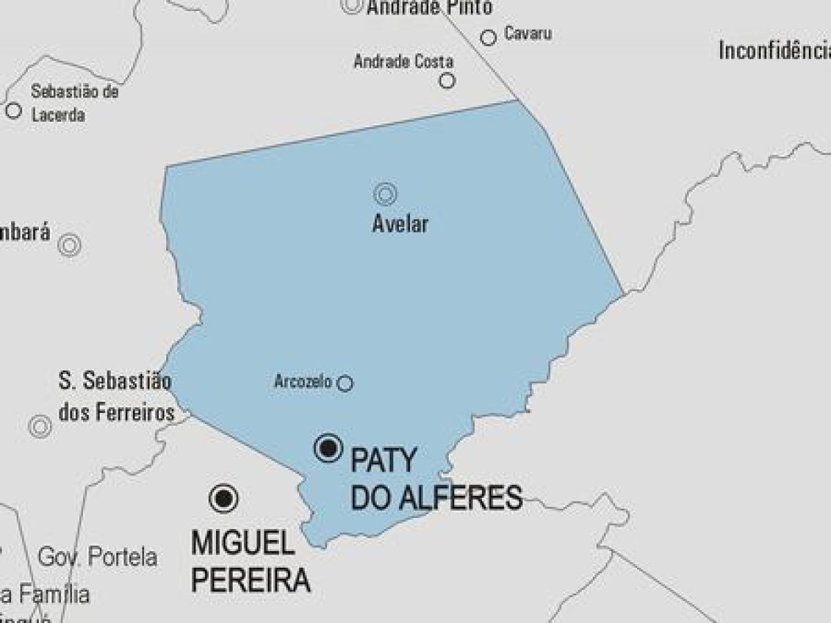 Žemėlapis Paty padaryti Alferes savivaldybė