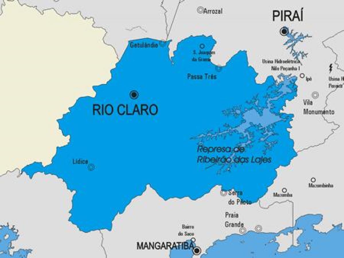 Žemėlapis Rio Claro savivaldybė