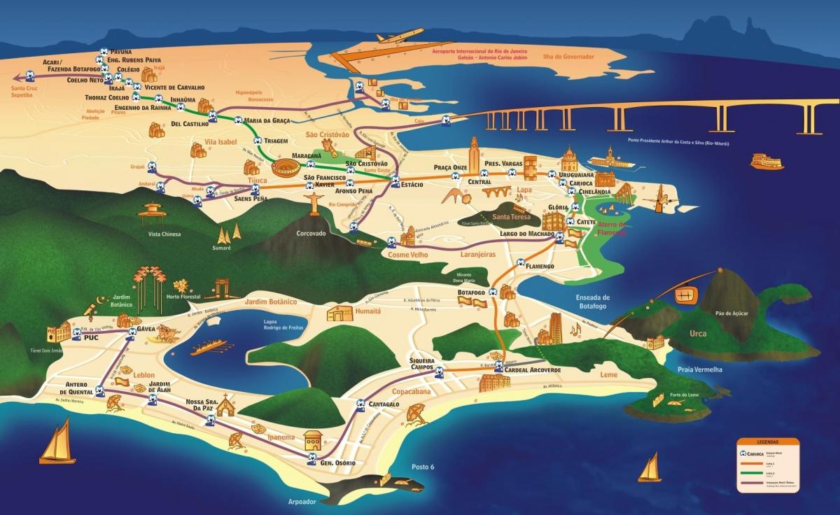 Žemėlapis Rio paminklai