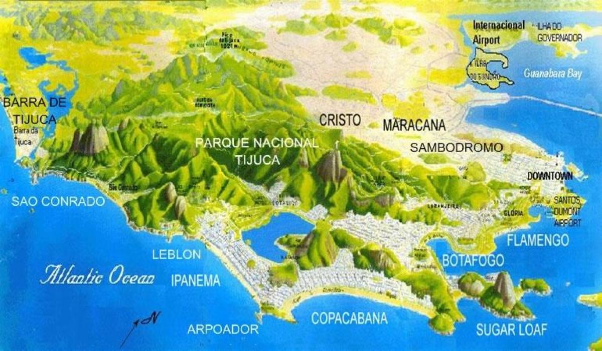 Žemėlapis Sao Conrado paplūdimys