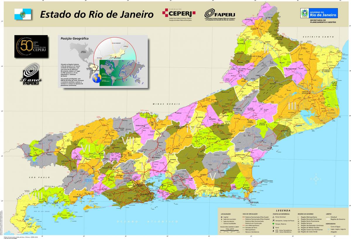 Žemėlapis savivaldybės Rio de Žaneiras