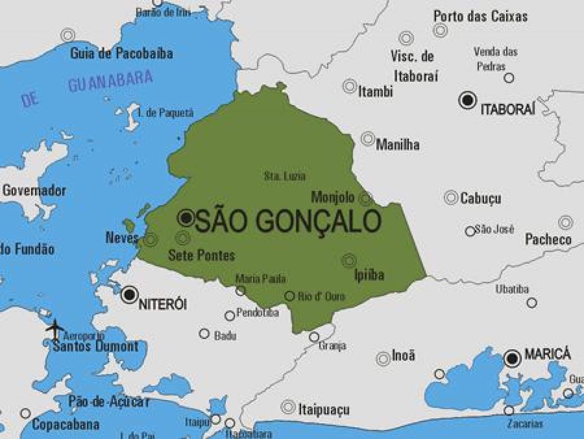 Žemėlapis São Gonçalo savivaldybė