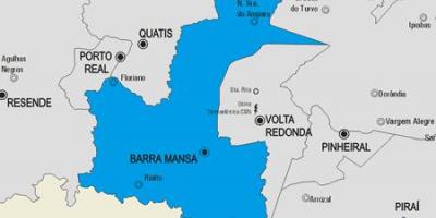 Žemėlapis Barra Mansa savivaldybė