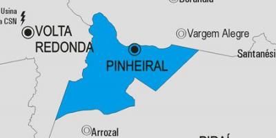 Žemėlapis Pinheiral savivaldybė