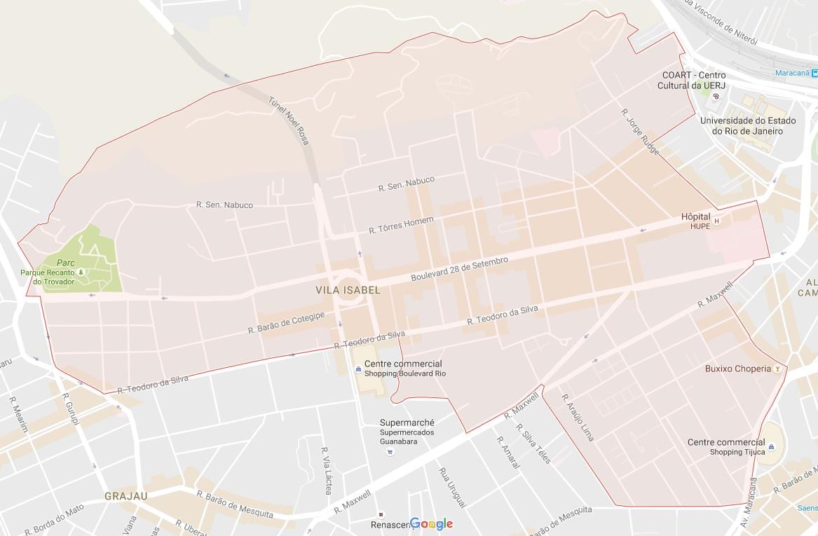 Žemėlapis Vila Isabel