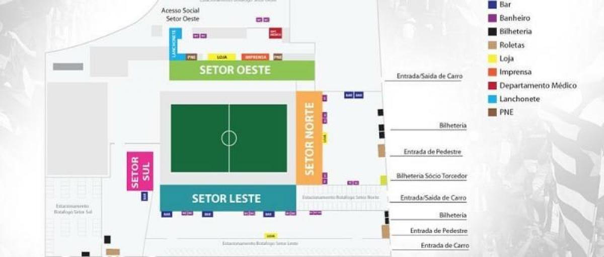 Žemėlapis Arena Botafogo
