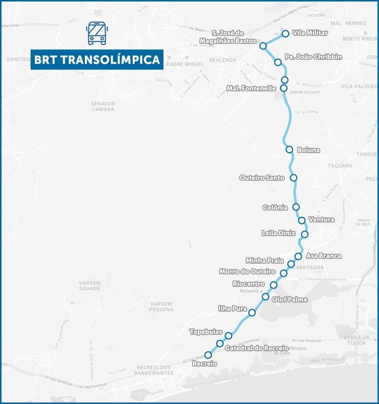 Žemėlapis BRT TransOlimpica