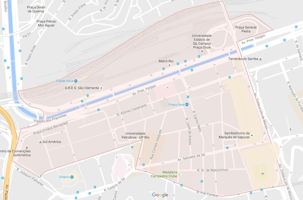 Žemėlapis Cidade Nova