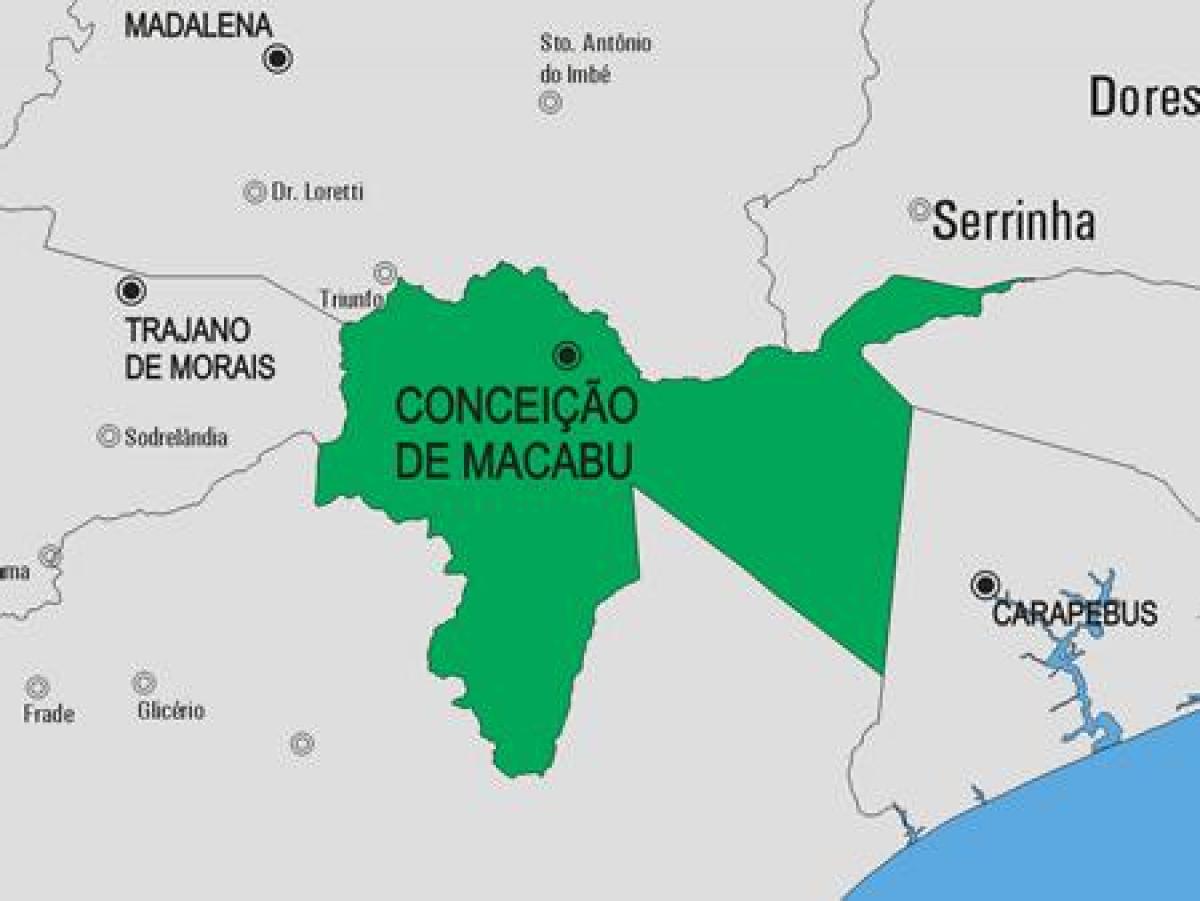 Žemėlapis Conceição de Macabu savivaldybė