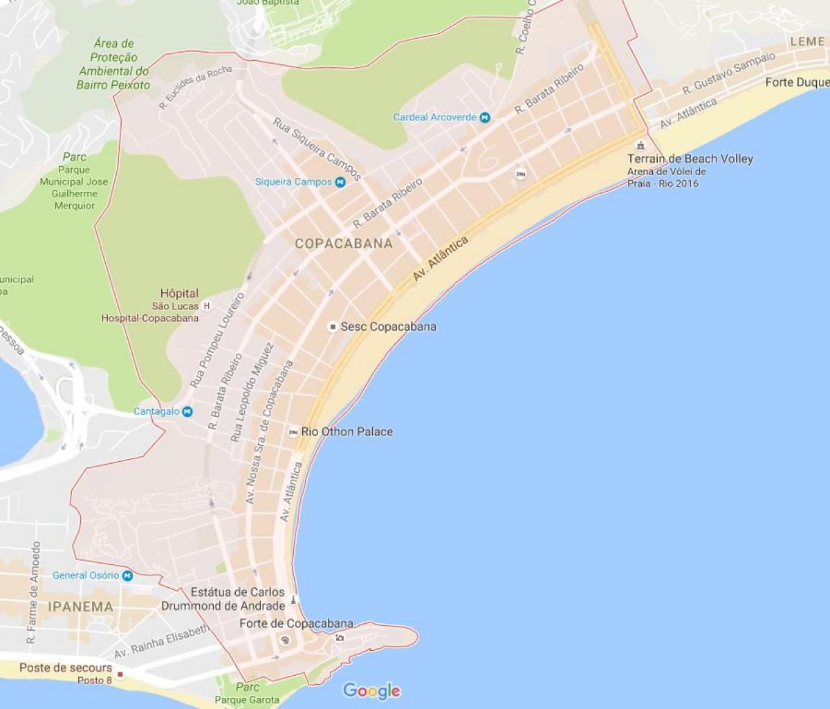 Žemėlapis Copacabana