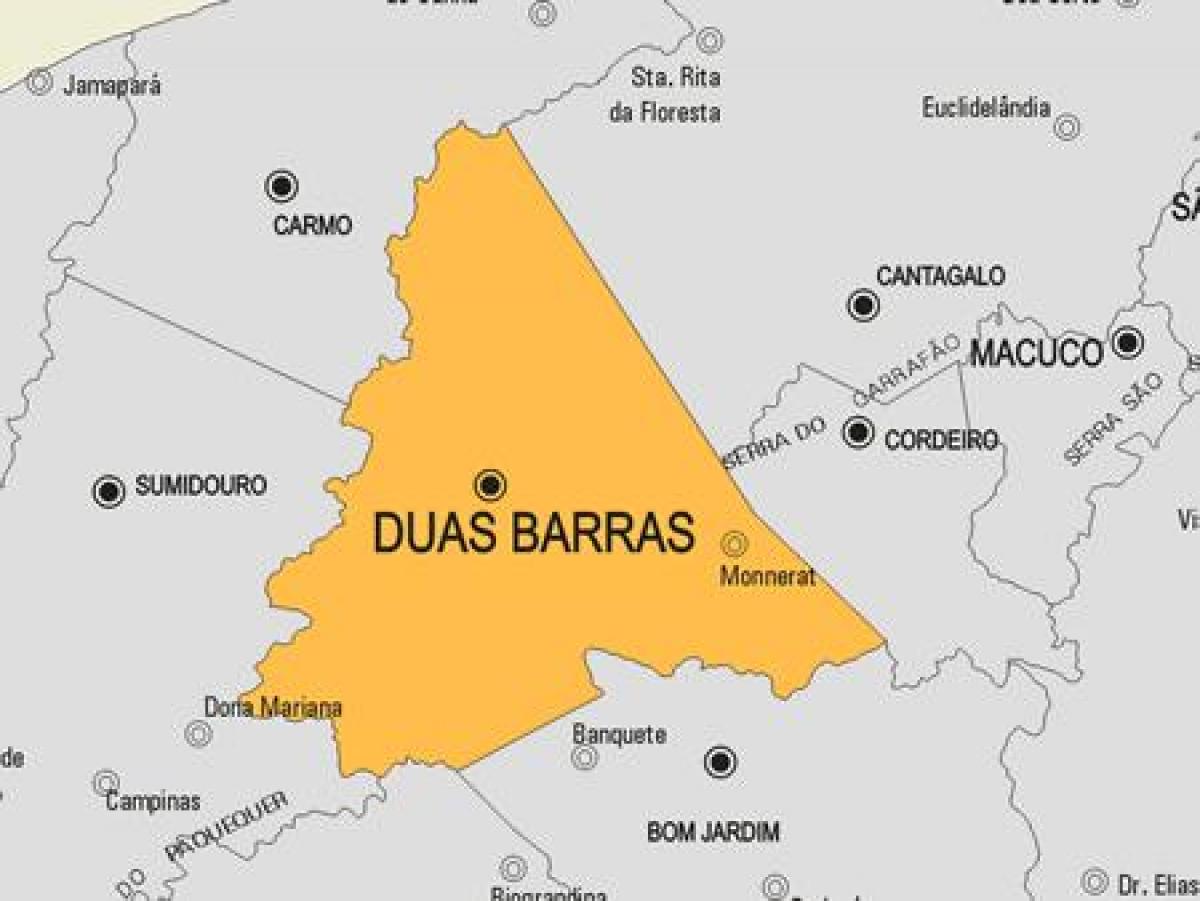 Žemėlapis Duas Barras savivaldybė