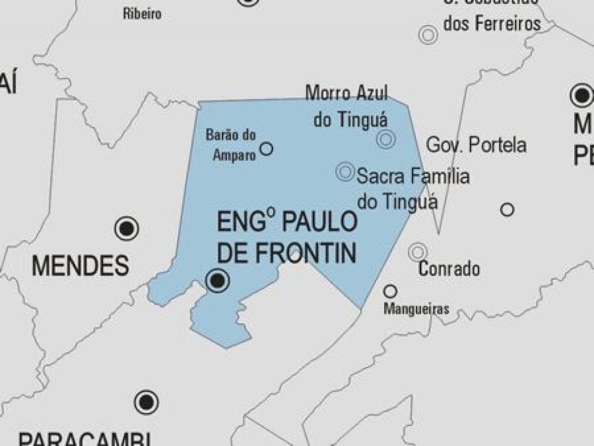 Žemėlapis Engenheiro Paulo de Frontin savivaldybė