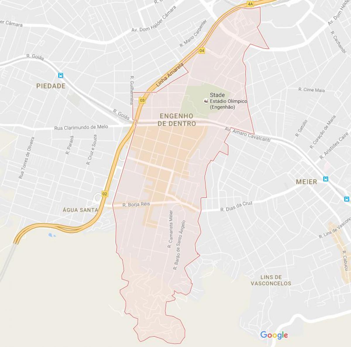 Žemėlapis Engenho de Dentro