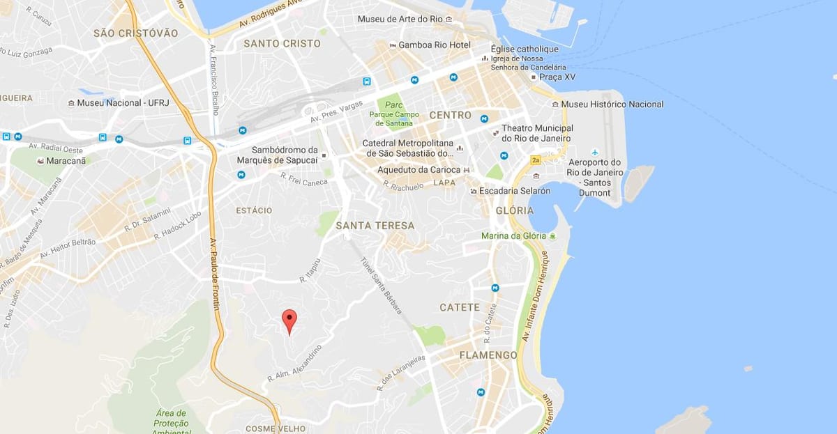 Žemėlapis favela Mangueira