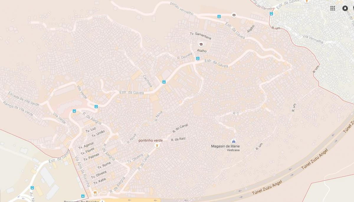 Žemėlapis favela Rocinha