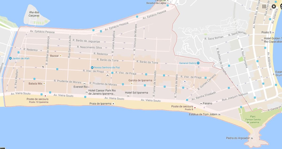 Žemėlapis Ipanema