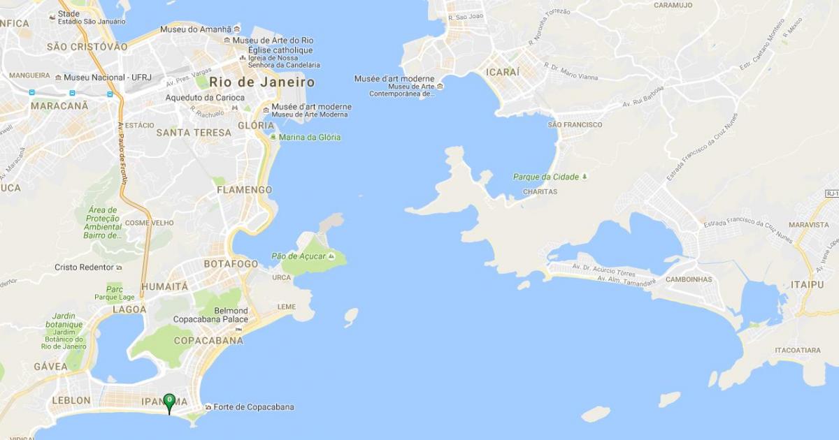 Žemėlapis Ipanema beach