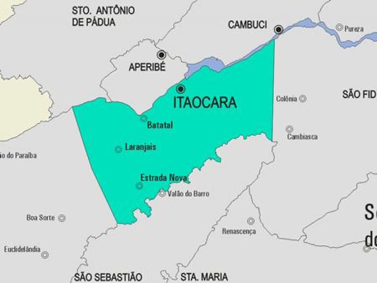 Žemėlapis Itaocara savivaldybė