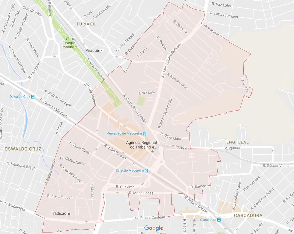 Žemėlapis Madureira