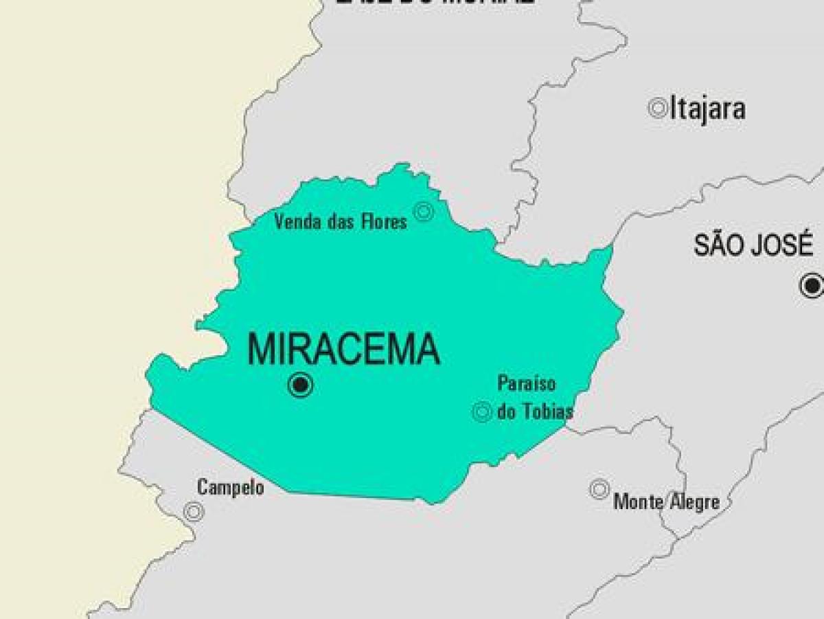 Žemėlapis Miracema savivaldybė