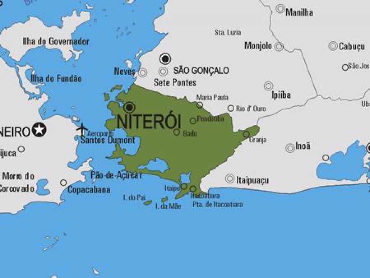 Žemėlapis Niterói savivaldybė
