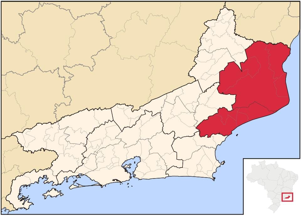 Žemėlapis Norte Fluminense