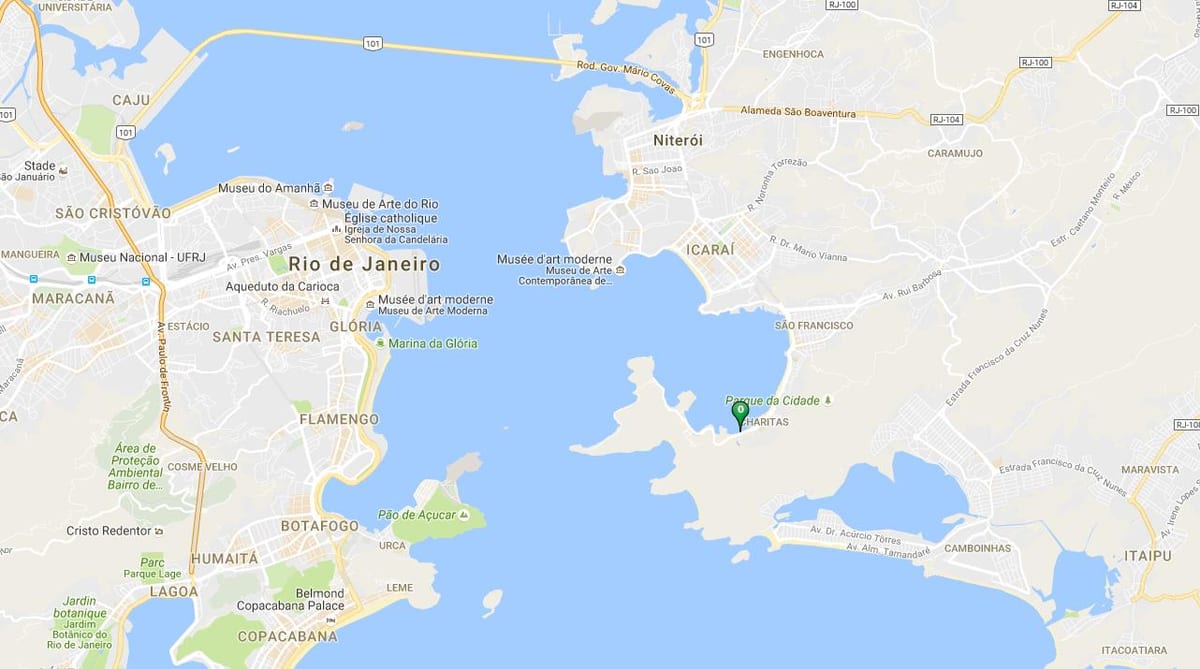 Žemėlapis paplūdimio Samanguaia