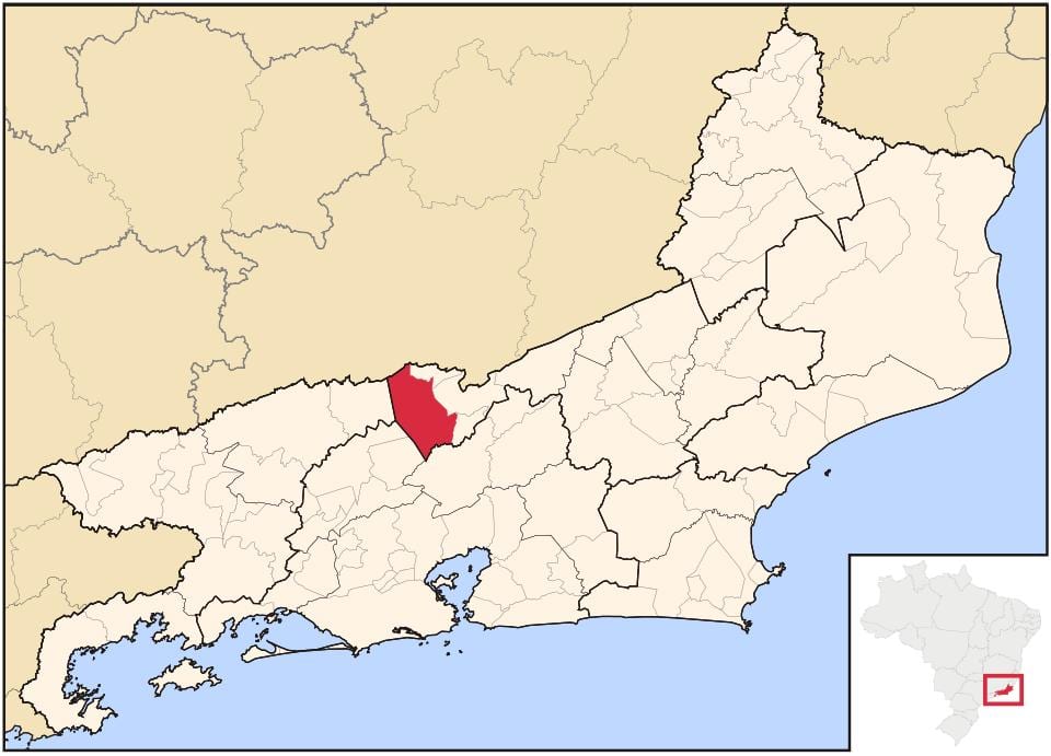 Žemėlapis Paraíba do Sul