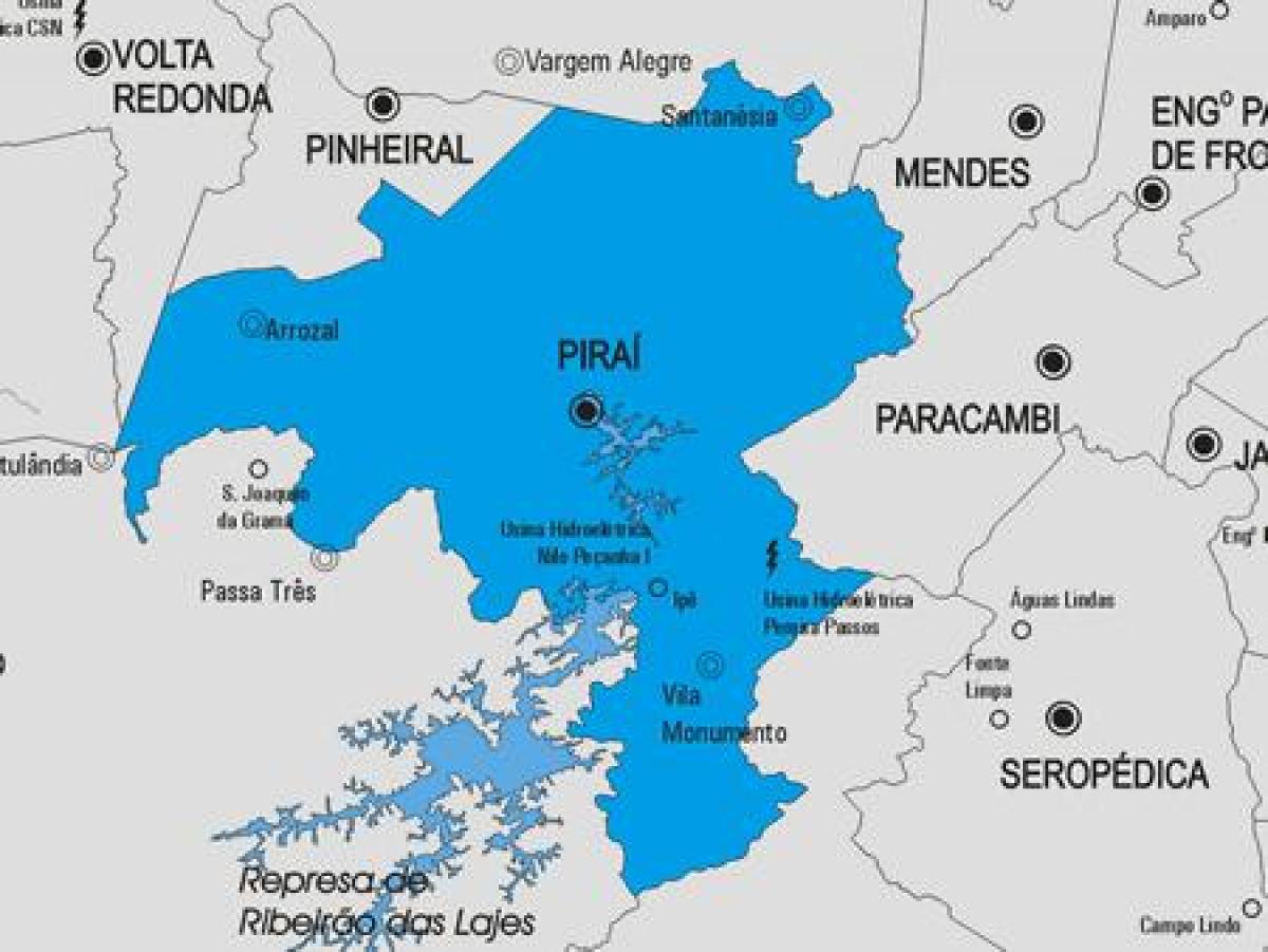 Žemėlapis Piraí savivaldybė