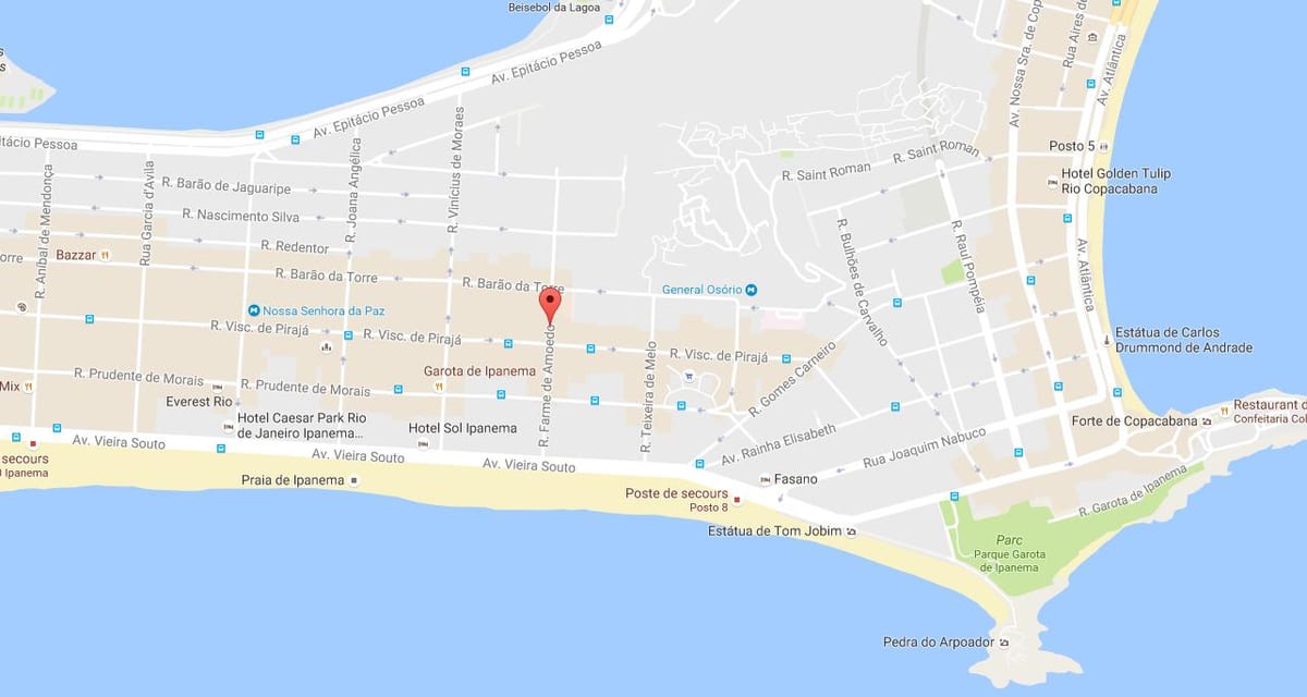 Žemėlapis quartier gėjų Rio de Žaneiras