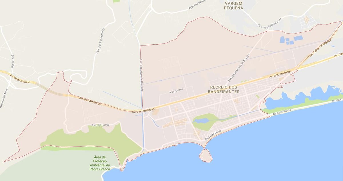Žemėlapis Recreio dos Bandeirantes