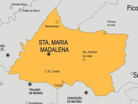 Žemėlapis Santa Maria Madalena savivaldybė