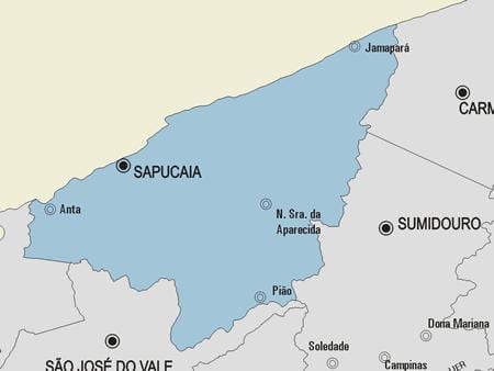 Žemėlapis Sapucaia savivaldybė