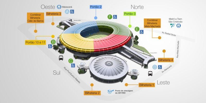 Žemėlapis stadionas, Maracana