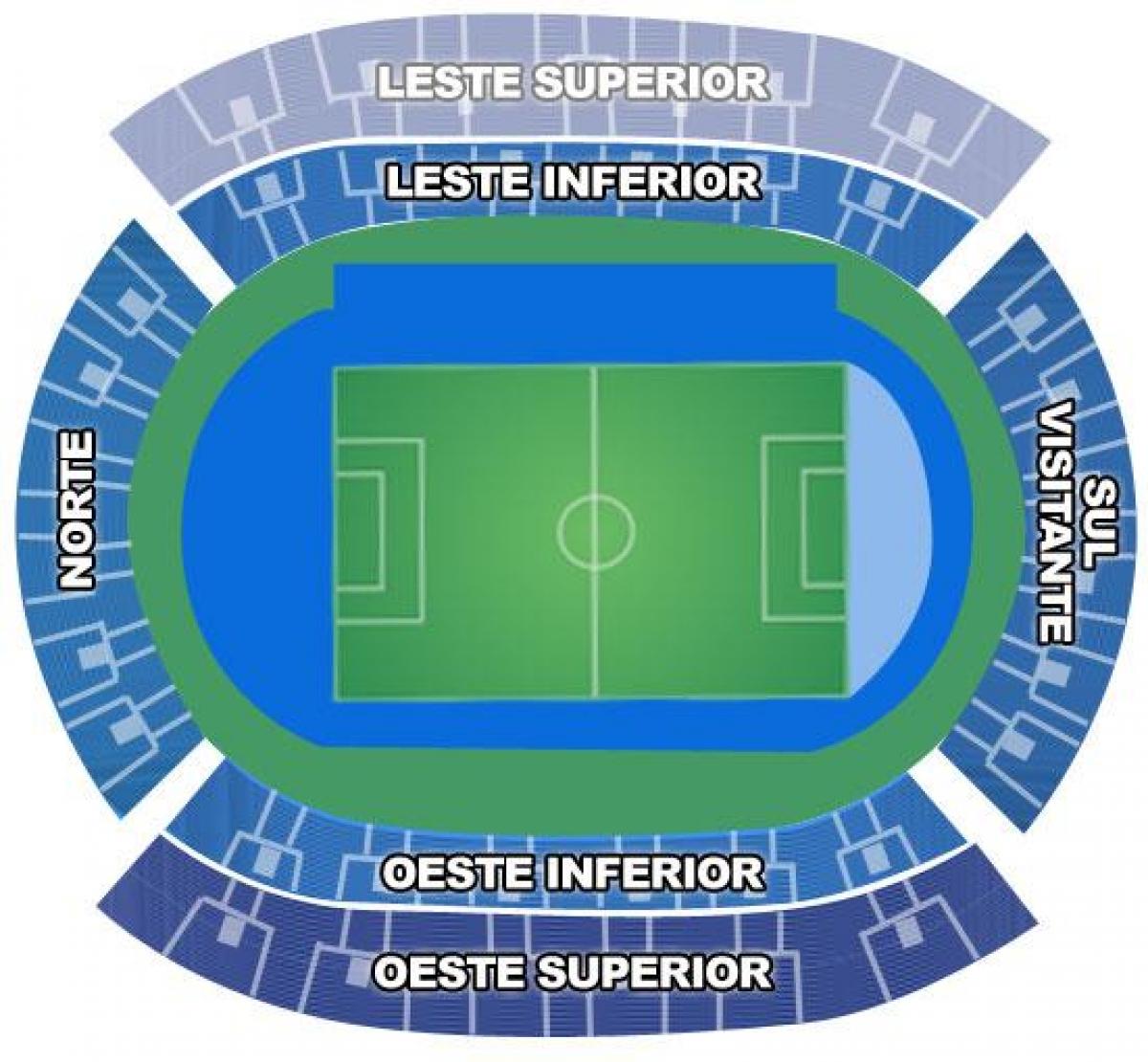 Žemėlapis stadionas Engenhão secteurs