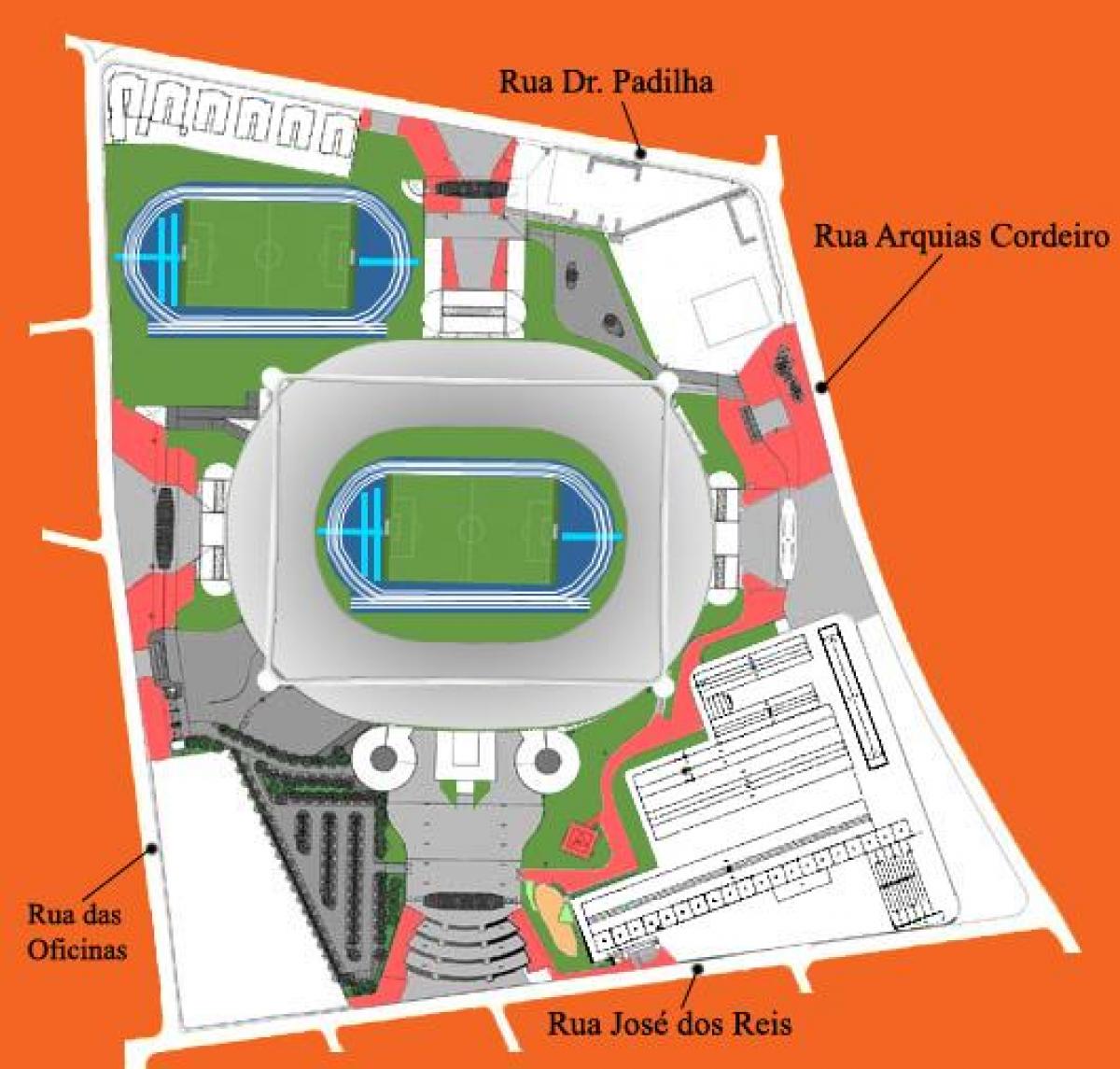 Žemėlapis stadionas Engenhão