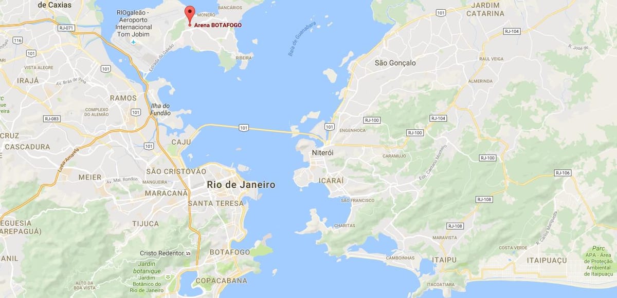 Žemėlapis stadionas Luso-Brasileiro