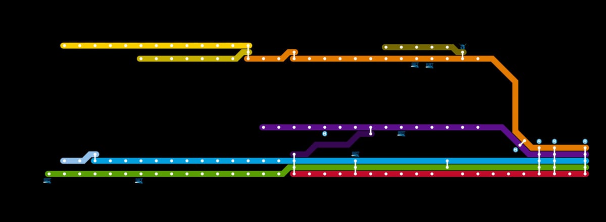 Žemėlapis SuperVia Rio - Linijos