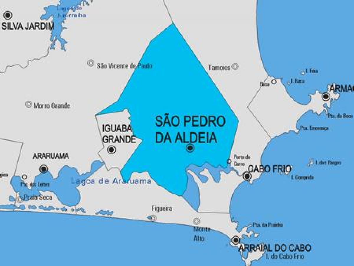 Žemėlapis San Pedro da Aldeia savivaldybė