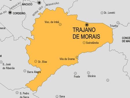 Žemėlapis Trajano de Morais savivaldybė