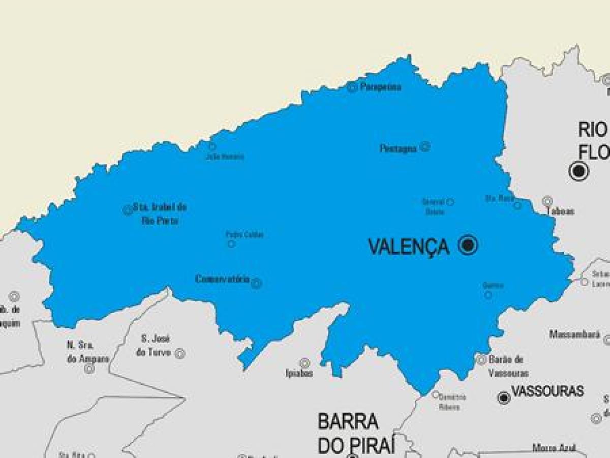 Žemėlapis Valença savivaldybė